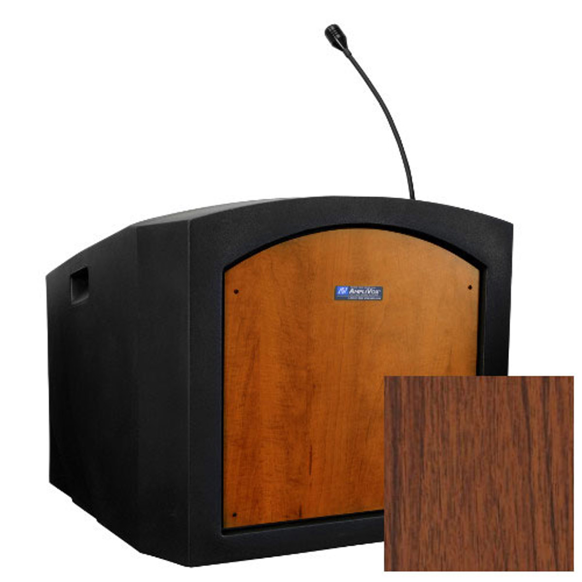 

AmpliVox ST3240 Pinnacle Tabletop Lectern with Sound System, Walnut