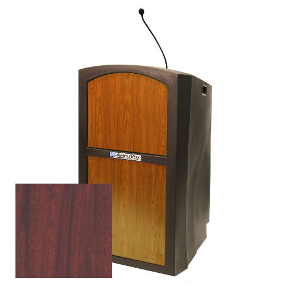 

AmpliVox Pinnacle Multimedia Lectern with Mic, Mahogany
