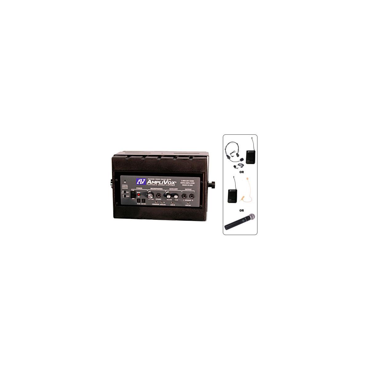 Image of AmpliVox SW1230 50W Mity Box Amplified Speaker with Wireless Mic