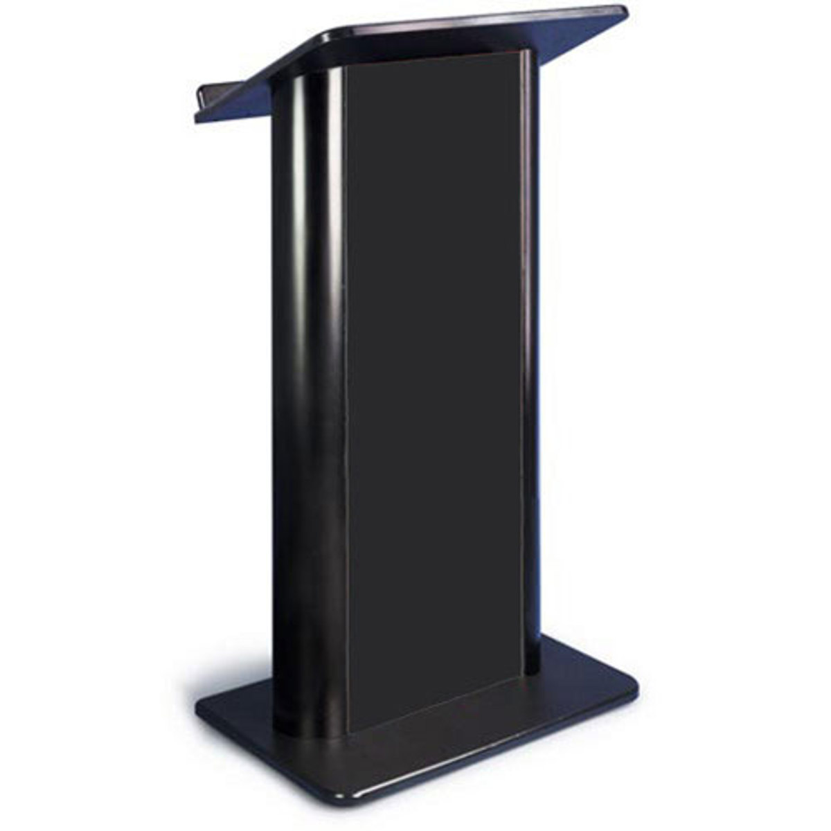 

AmpliVox SW3097 Contemporary Flat Panel Lectern with Handheld Mic, Black