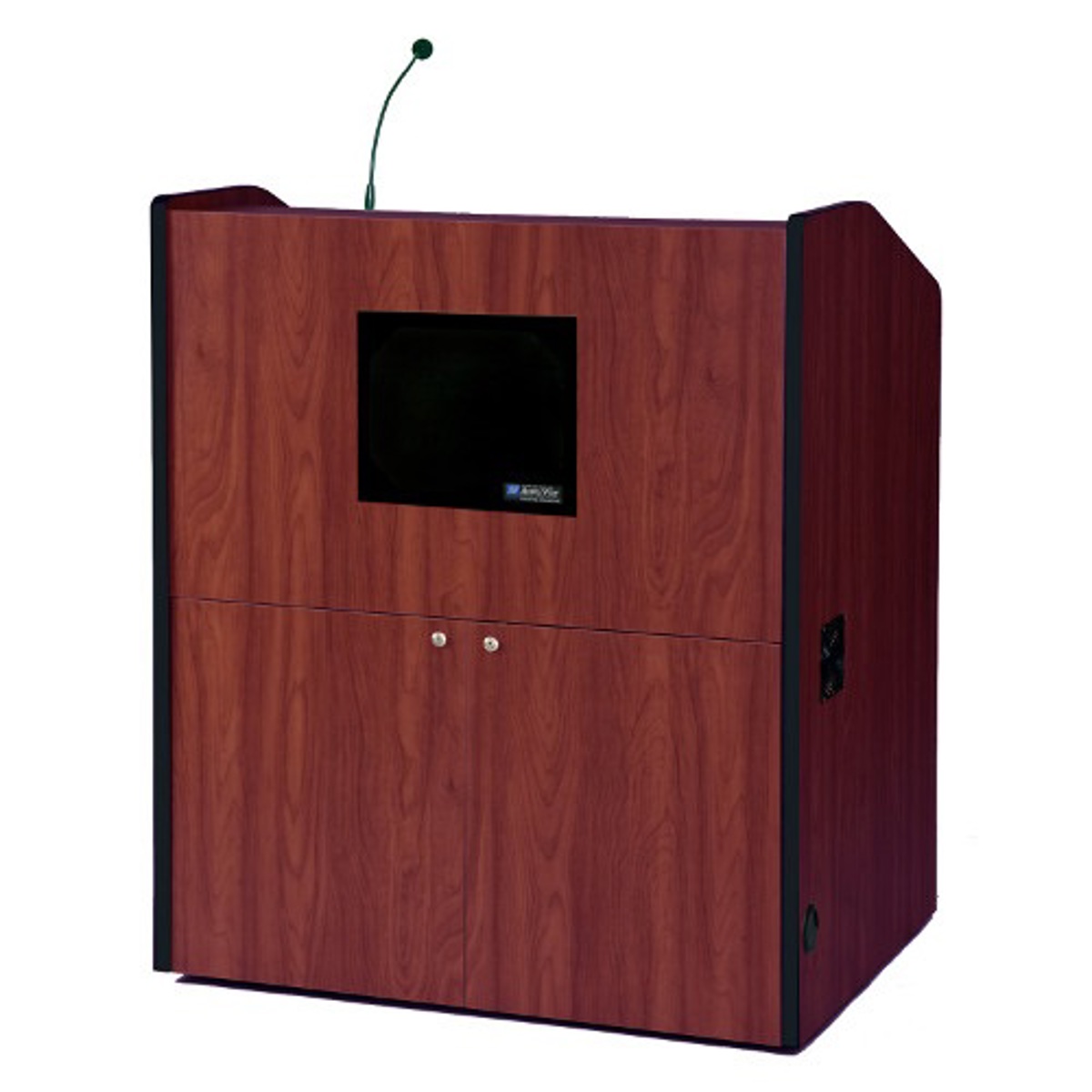 

AmpliVox SW3430 Wireless Multimedia Smart Podium with Over-Ear Mic, Mahogany