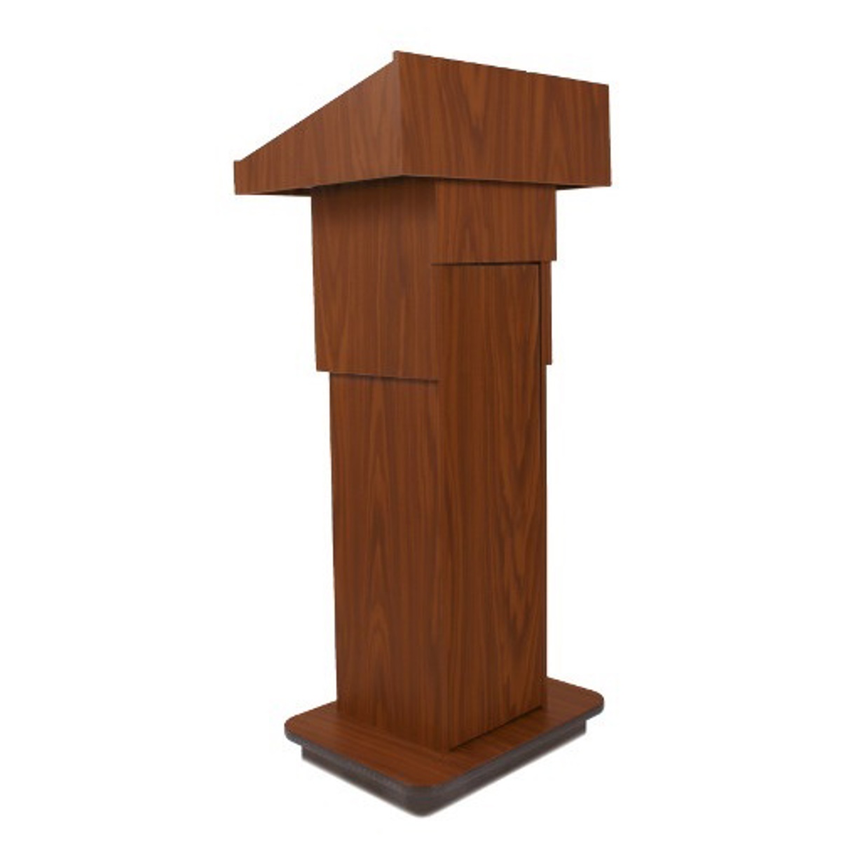 

AmpliVox SW505 Wireless Executive Column Lectern with Over-Ear Mic, Cherry