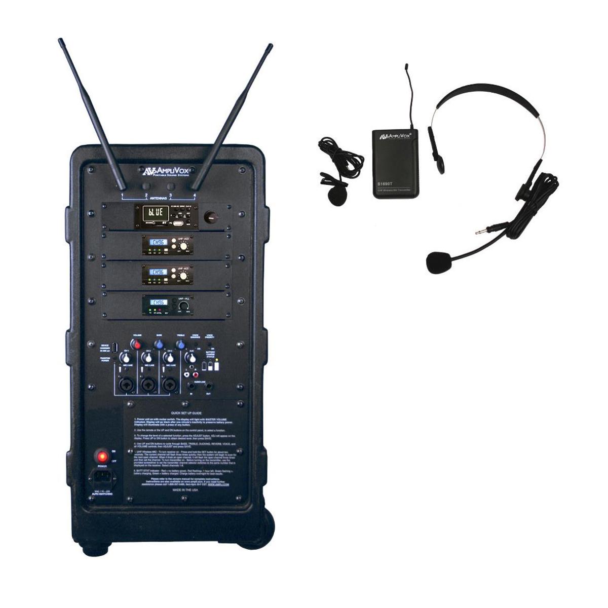 

AmpliVox SW925 250W Digital Audio Travel Partner Plus,Wireless Lapel/Headset Mic