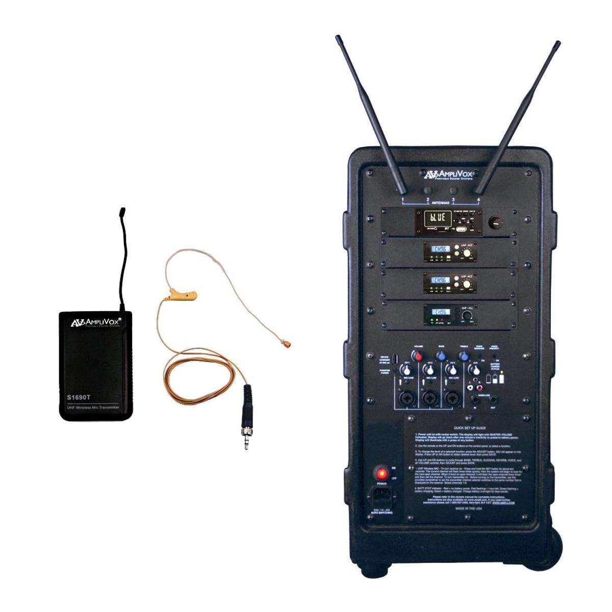 

AmpliVox SW925 250W Digital Audio Travel Partner Plus, Wireless Flesh Tone Mic