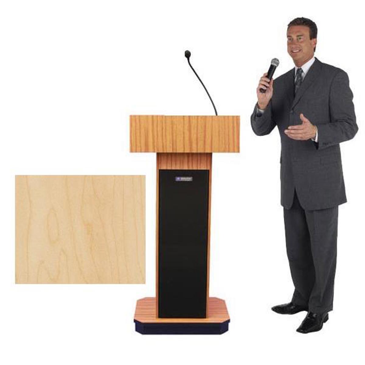

AmpliVox W505 Executive Non-Sound Column Lectern, Maple