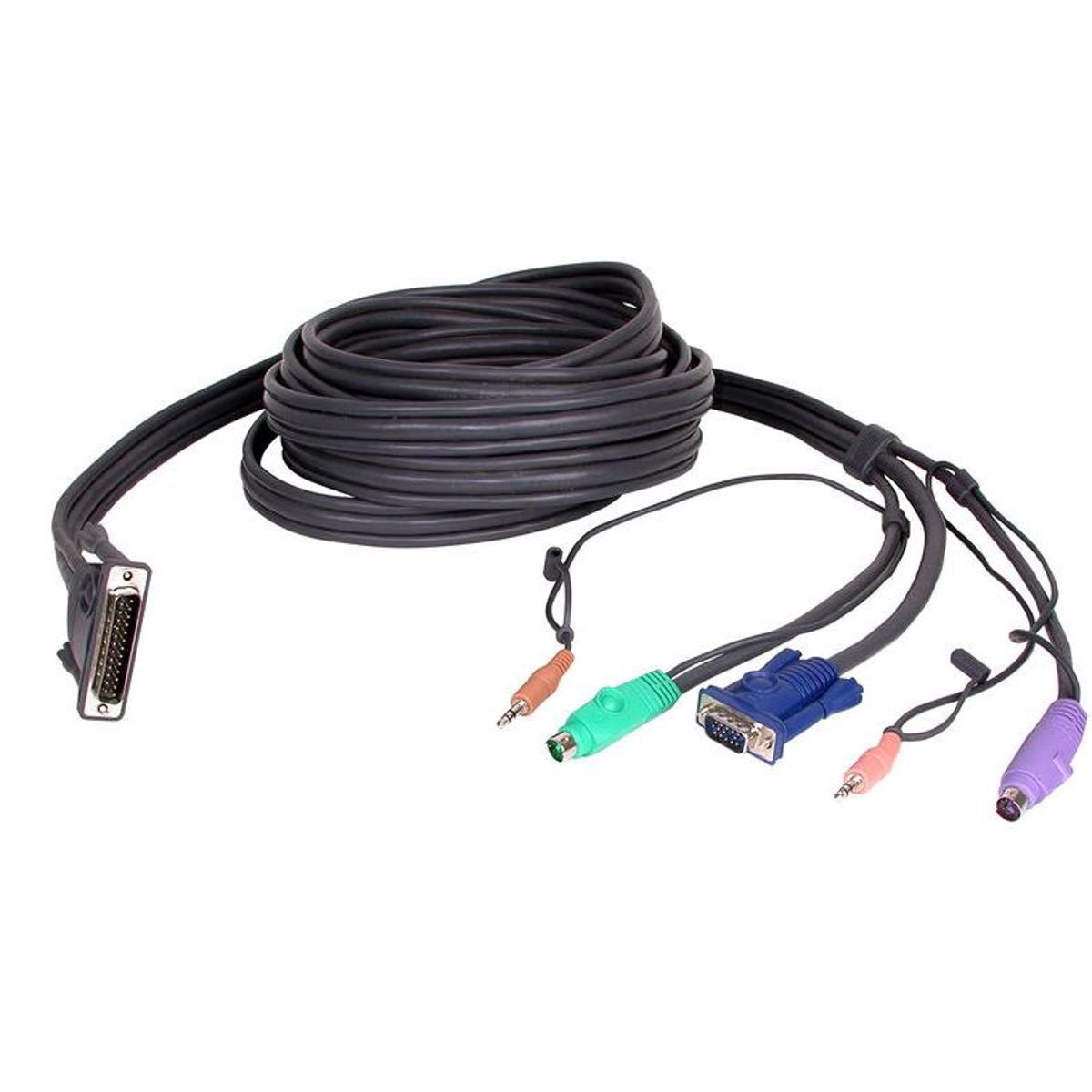 

Aten 2L1705P 16' DB-25M to HDB and PS/2 Male KVM Cable with Audio