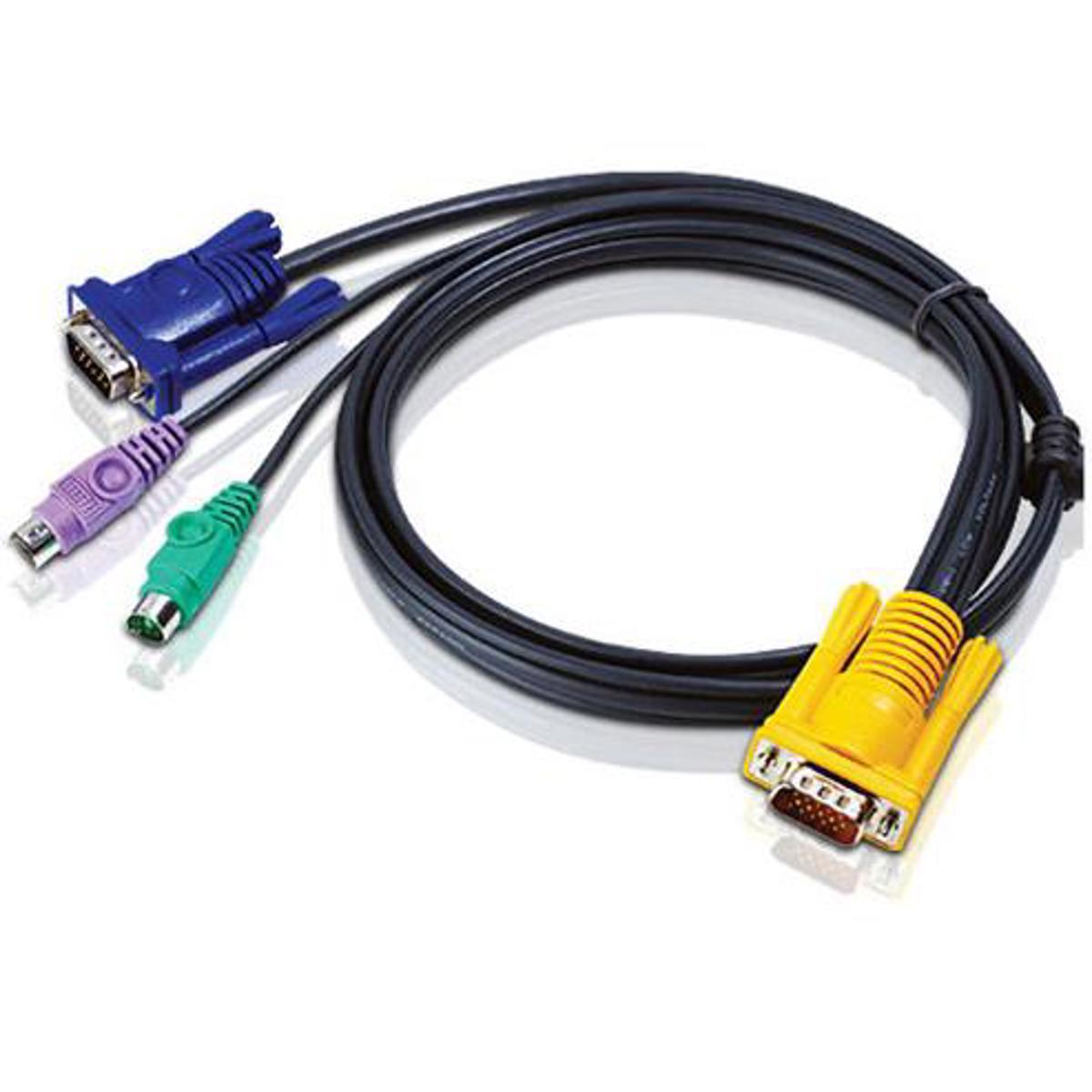 

Aten 2L-5201P 4' SPHD15M to HDB & PS/2 Male KVM Cable