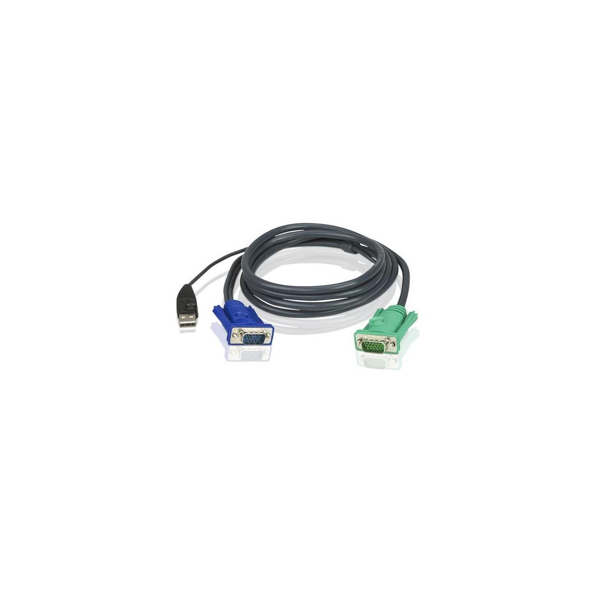 

Aten 2L-5202U 6' SPHD15M to HDB & USB A Male KVM Cable