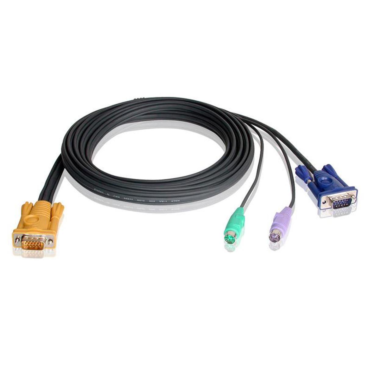 

Aten 2L5206P 20' SPHD15M to HDB and PS/2 Male KVM Cable