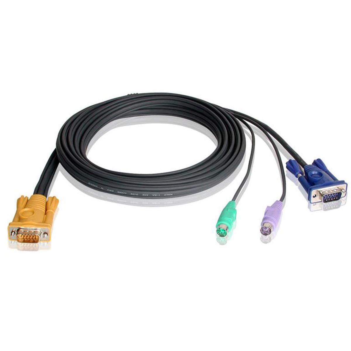 

Aten 2L5210P 30' SPHD15M to HDB and PS/2 Male KVM Cable