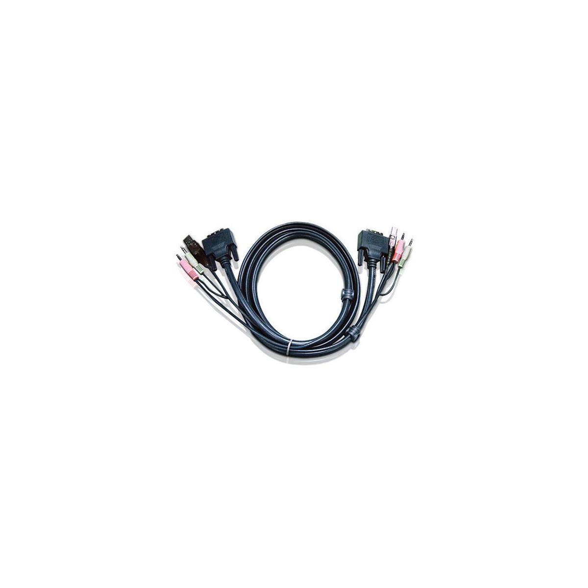 

Aten 2L7D02UI 6' USB DVI-I Single Link Cable for Console and KVM Switches