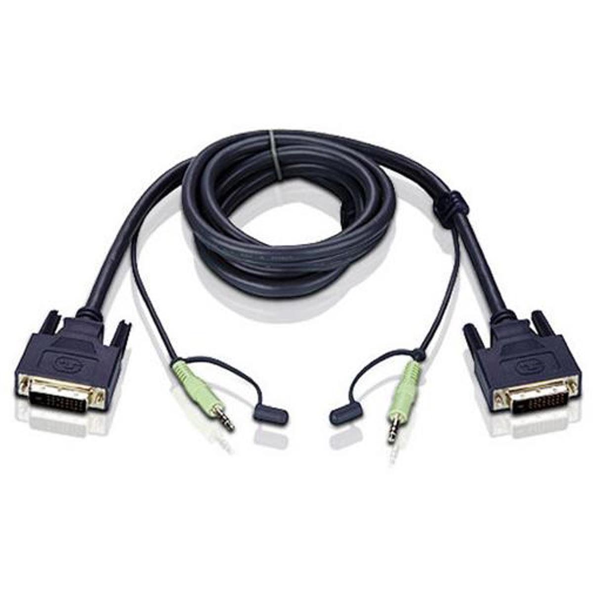 

Aten 2L7D02V 6' DVI-D KVM Cable with Audio for Splitters and Extenders