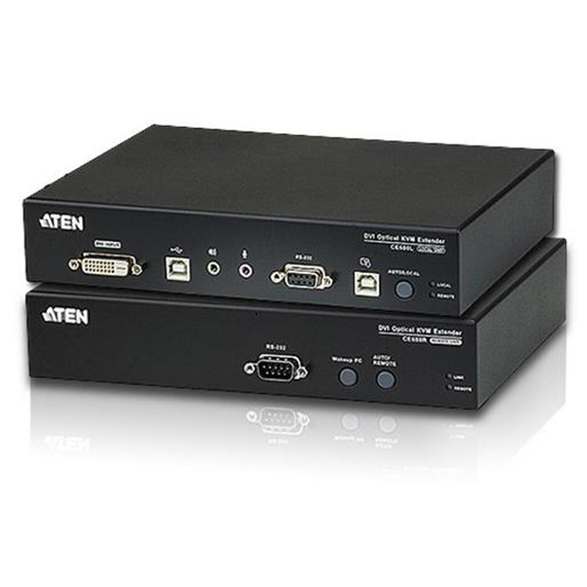 

Aten CE680 DVI Single Link Optical KVM Console Extender, Up to 1950' Distance