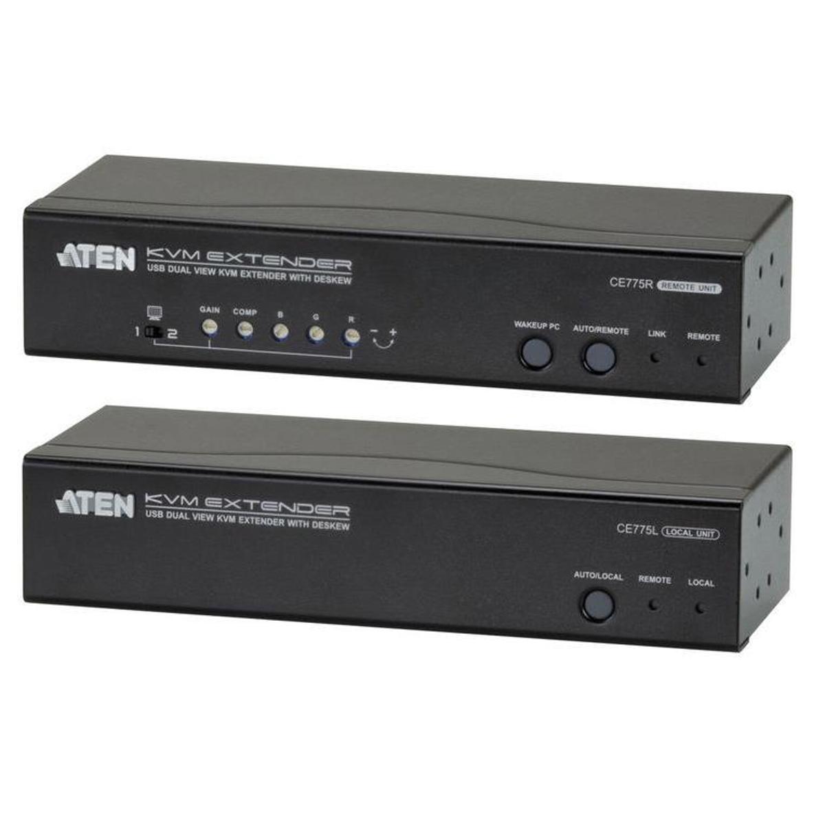 

Aten CE775 USB Dual View KVM Console Extender with Deskew