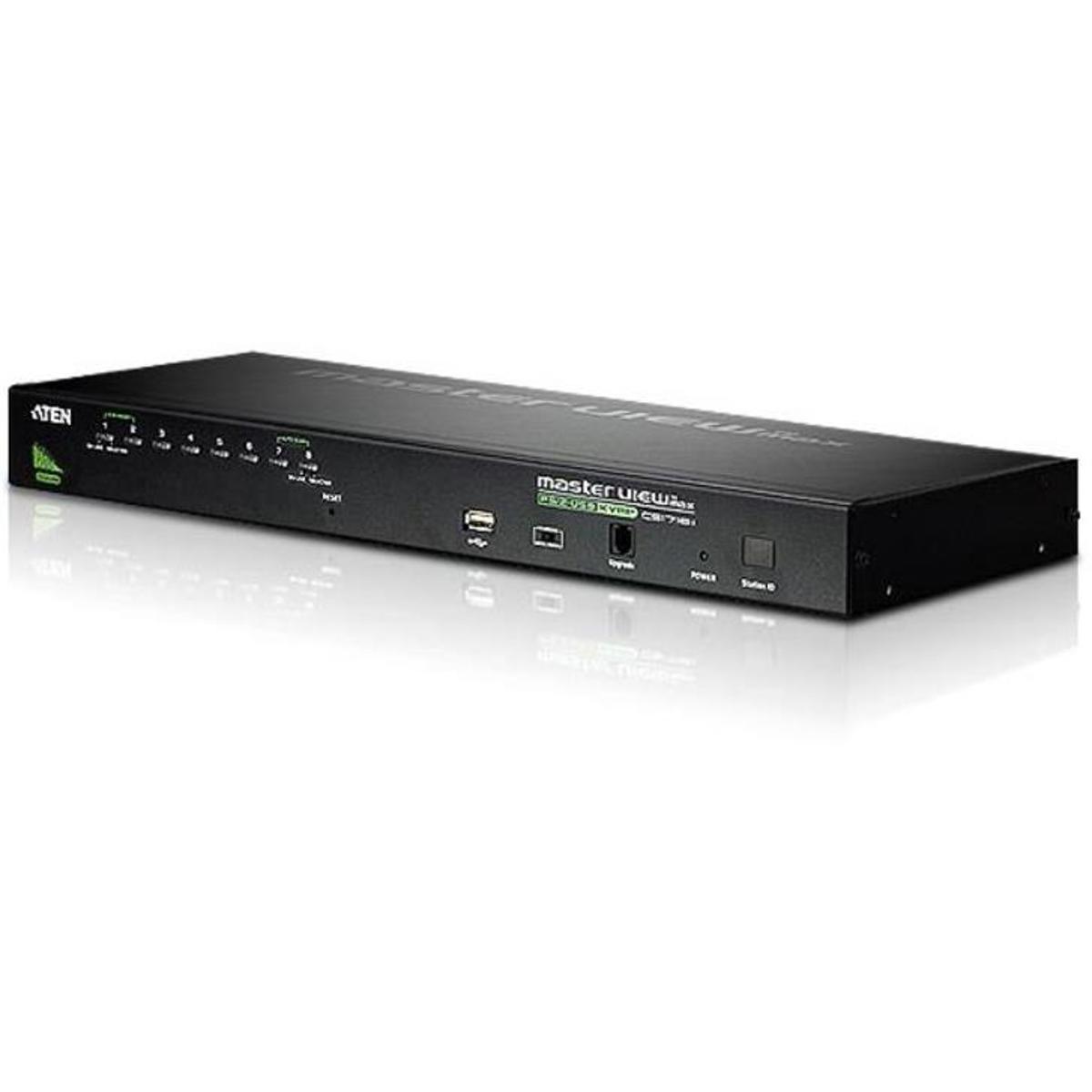 8-Port PS/2-USB KVM Switch Control Unit with USB Peripheral Support - Aten CS1708A