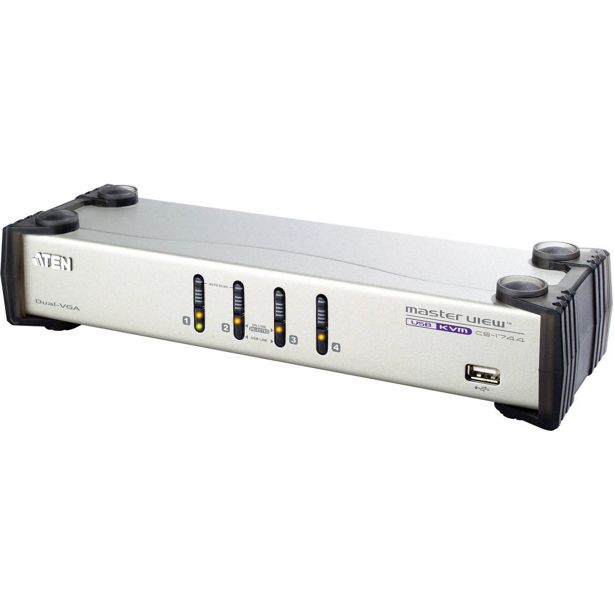 

Aten CS1744 4-Port USB Dual-View KVMP Switch with Audio Support