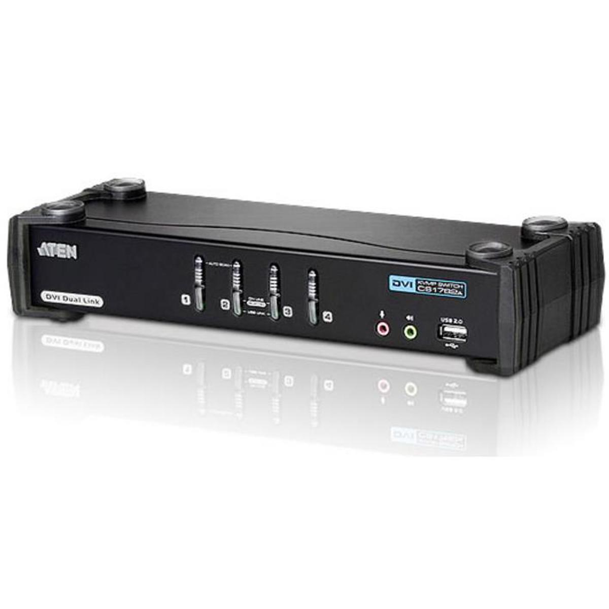 

Aten CS1784A 4-Port USB Dual Link DVI KVMP Switch with 2.1 Surround Sound Audio