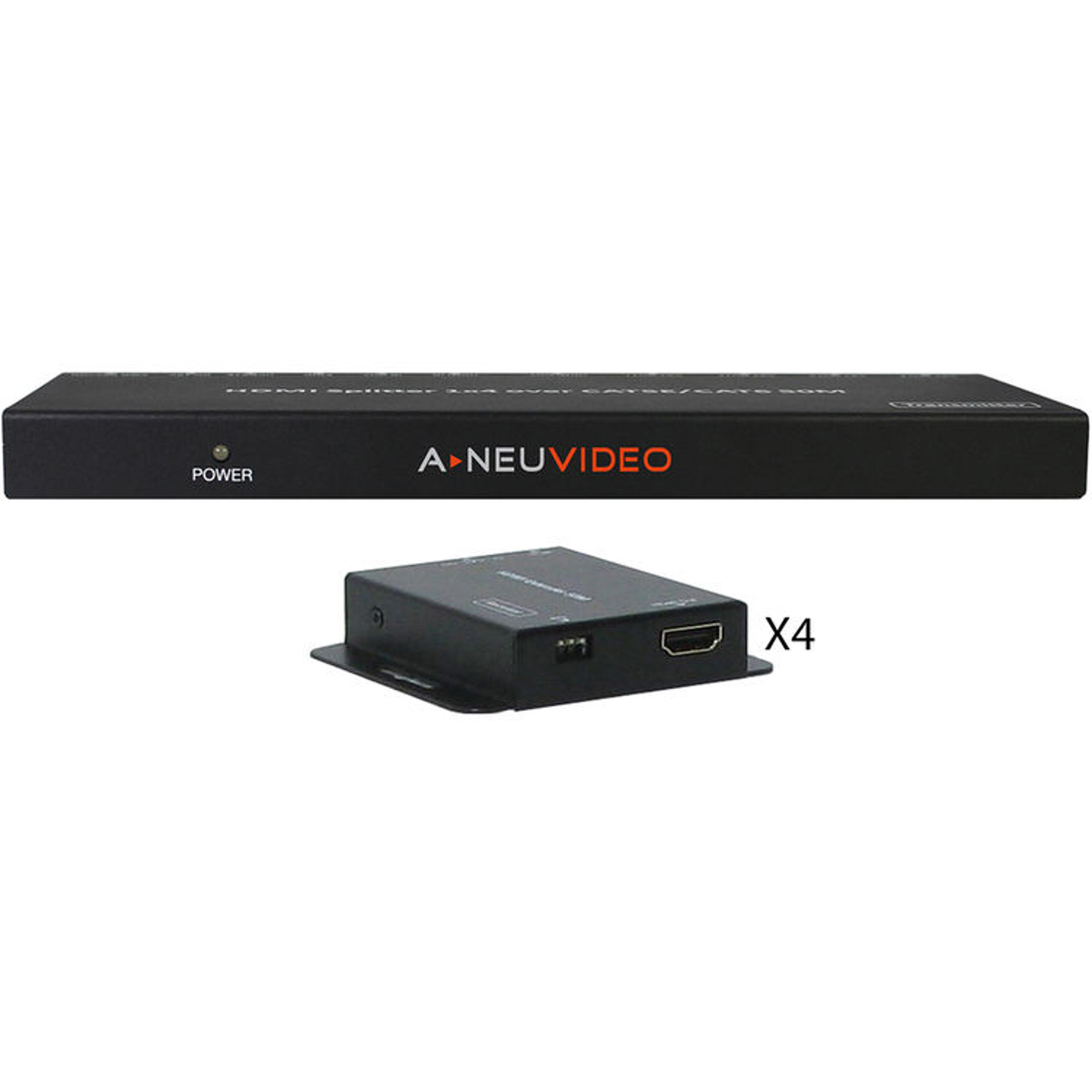 

A-NeuVideo HDMI POE 1x4 Splitter over Cat5e/6 Extender with 4x Receiver