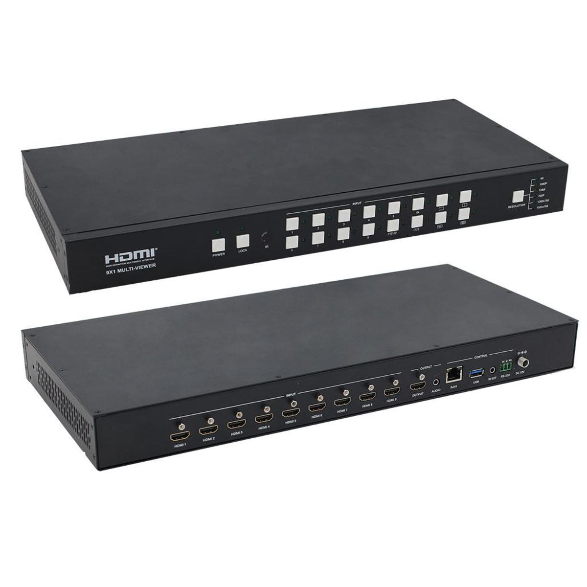 

A-NeuVideo 9x1 4K HDMI Seamless Switcher with Multi-Viewer