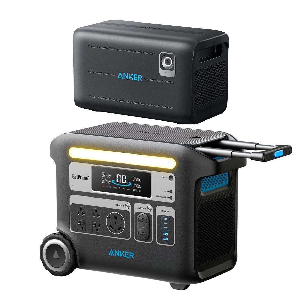 Image of Anker 767 PowerHouse 2400W 2048Wh Portable Power Station w/760 Expansion Battery