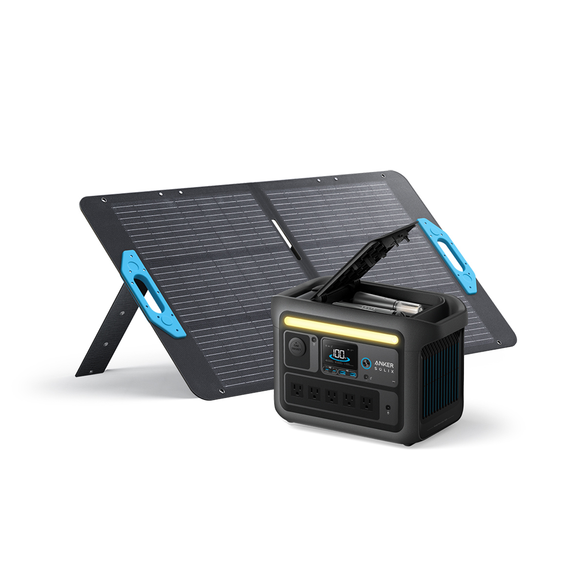 

Anker SOLIX C800X 768Wh 1200W Portable Power Station w/100W Foldable Solar Panel