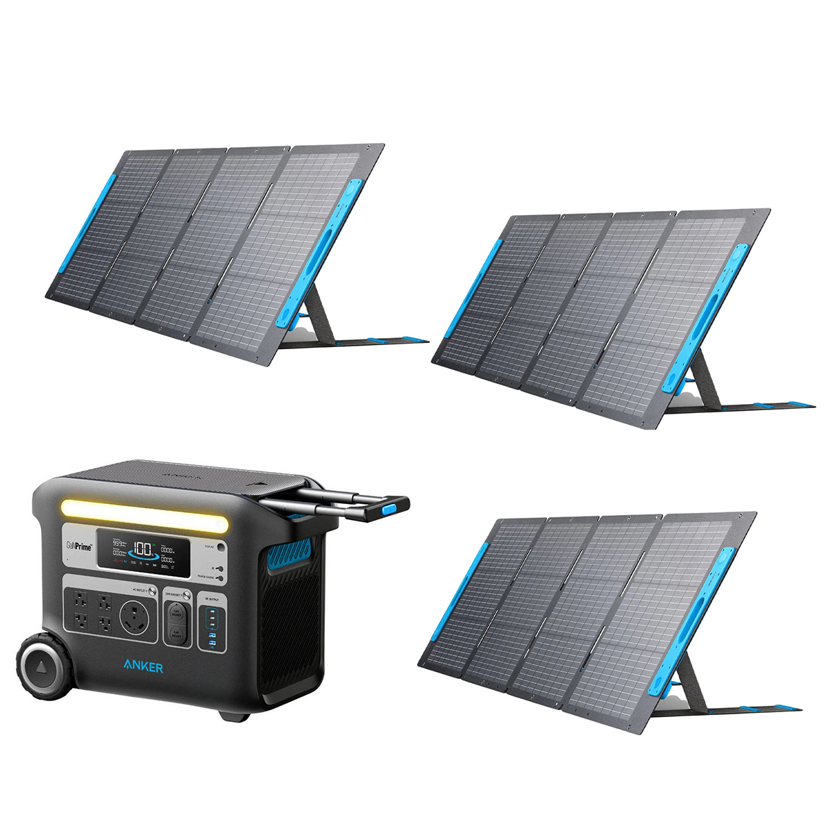 

Anker 767 PowerHouse 2400W 2048Wh Power Station with 3x 531 200W Solar Panel
