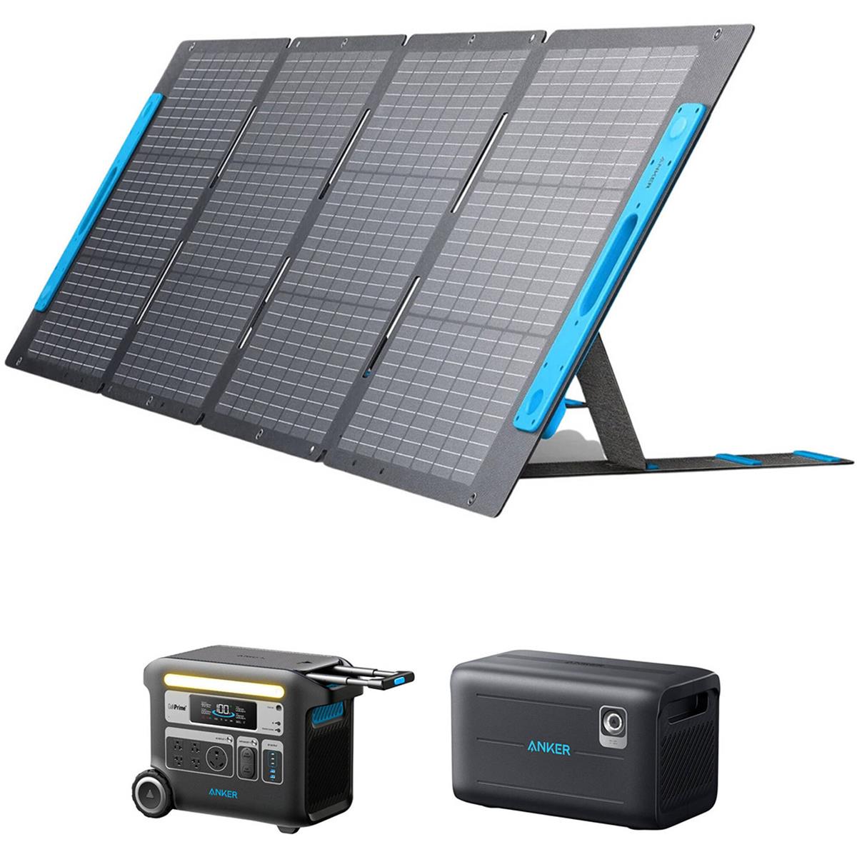 Image of Anker SOLIX F2000 2400W 2048Wh Power Station w/Solar Panel &amp; Expansion Battery