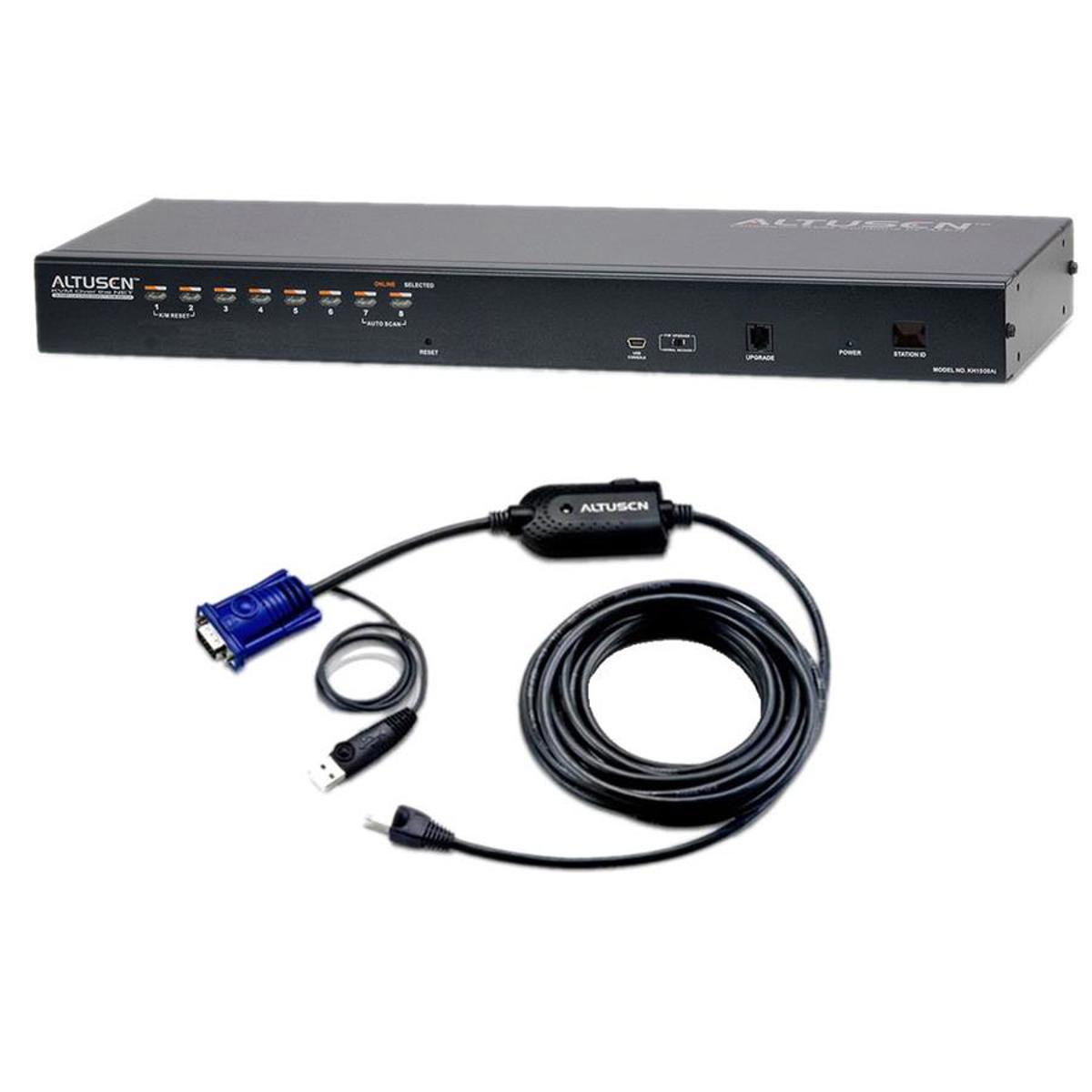 

Aten KH1508Ai 8-Port Single User Cat5 IP KVM Over IP Switch with 8x KA7970 Cable