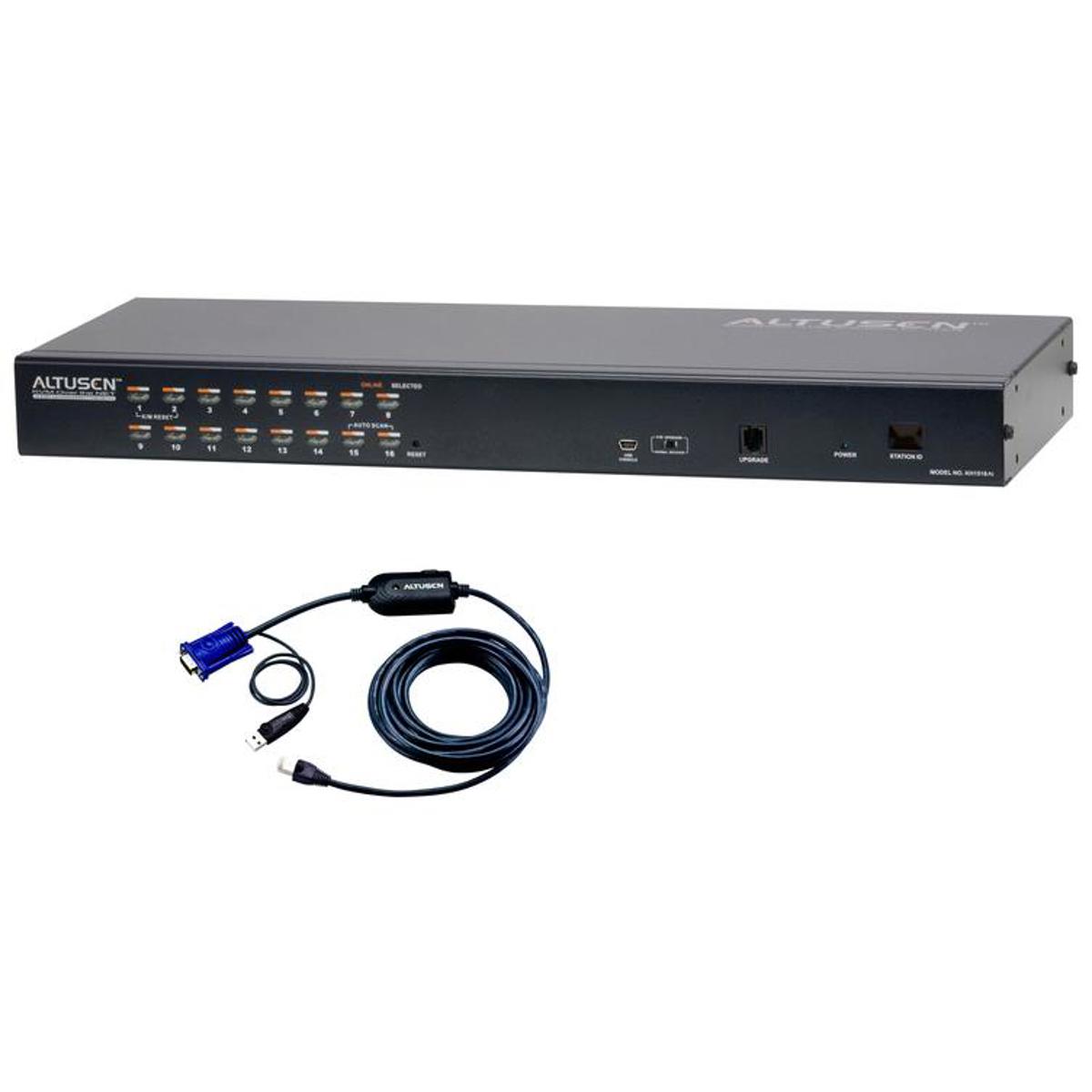

Aten KH1516Ai 16-Port Single User Cat5 IP KVM Switch with 12x KA7970 Cable