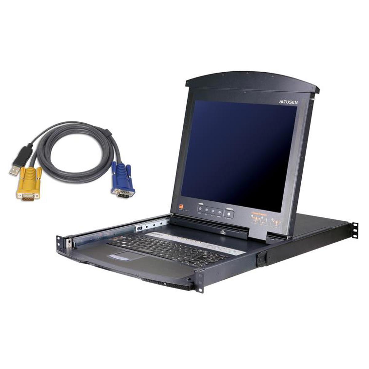 

Aten KL9108M 8-Port 17" Dual Rail LCD IP KVM Switch Bundle with 8 Cables