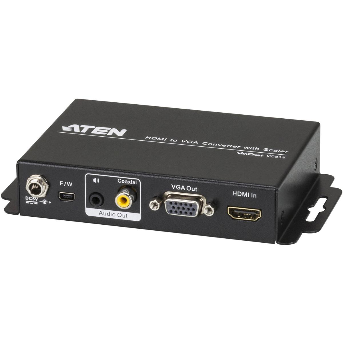 Image of Aten VC812 HDMI to VGA Converter with Scaler