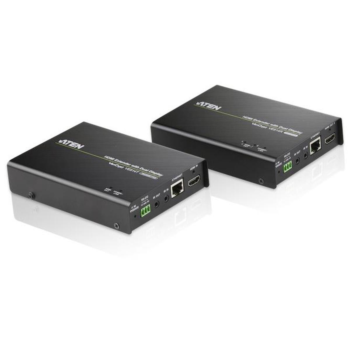 Image of Aten VE814 HDMI Extender Over Single Cat 5 with Dual Display