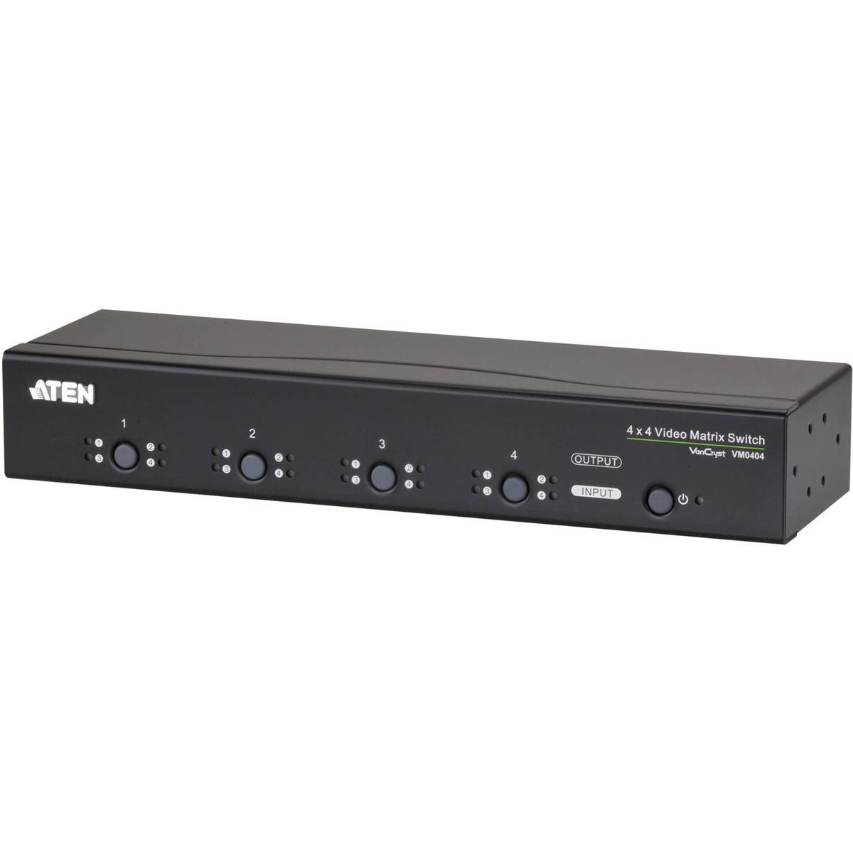 Image of Aten VM0404 4x4 Video Matrix Switch with Audio