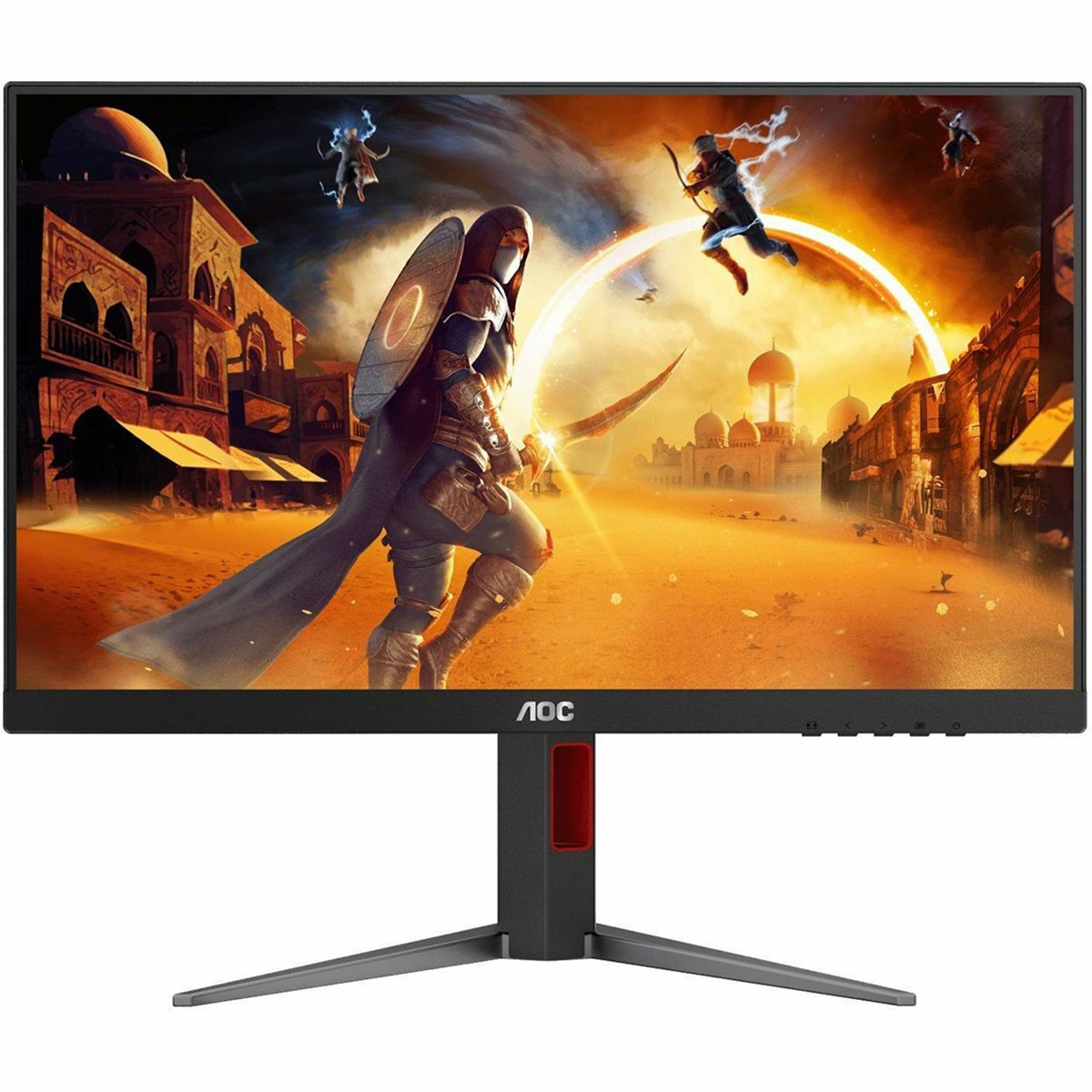 AOC 27G4 27&quot; 16:9 Full HD 180Hz IPS LED HDR Gaming Monitor, Black/Red
