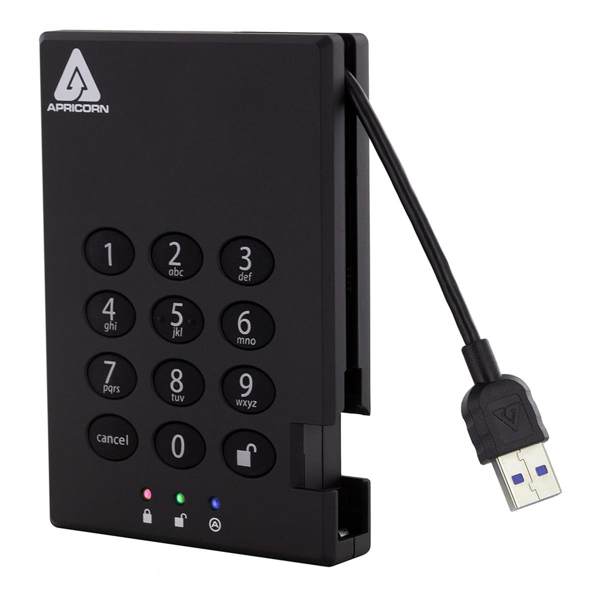 Image of Apricorn Aegis Padlock 3.0 1TB USB 3.2 Gen 1 Encrypted Portable External SSD