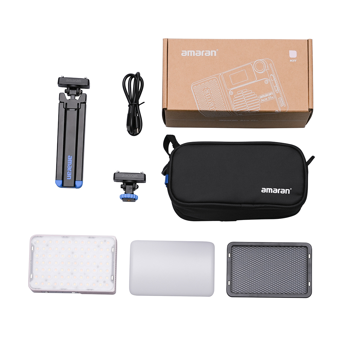 

Aputure Amaran Ace 25x 25W Bi-Color On-Camera LED Light Kit Pink
