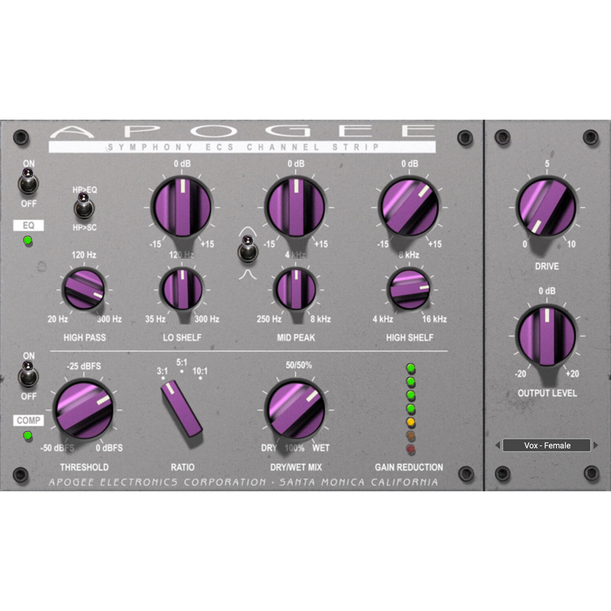 Apogee Electronics Symphony ECS Channel Strip Plug-In Software, Download -  FX_ECS_RETAIL