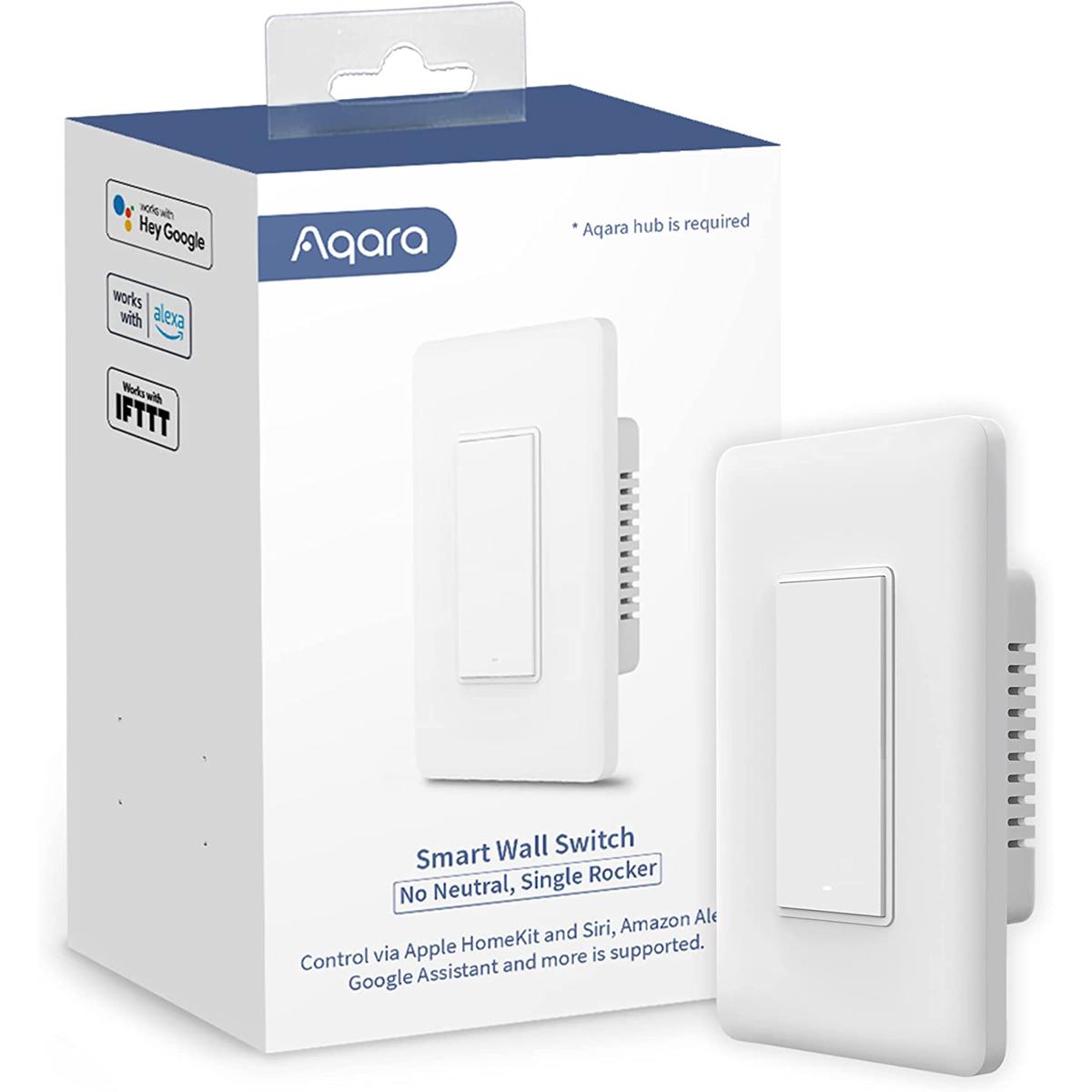 

Aqara WS-USC01 Wireless Smart Light Switch, No Neutral, Single Rocker