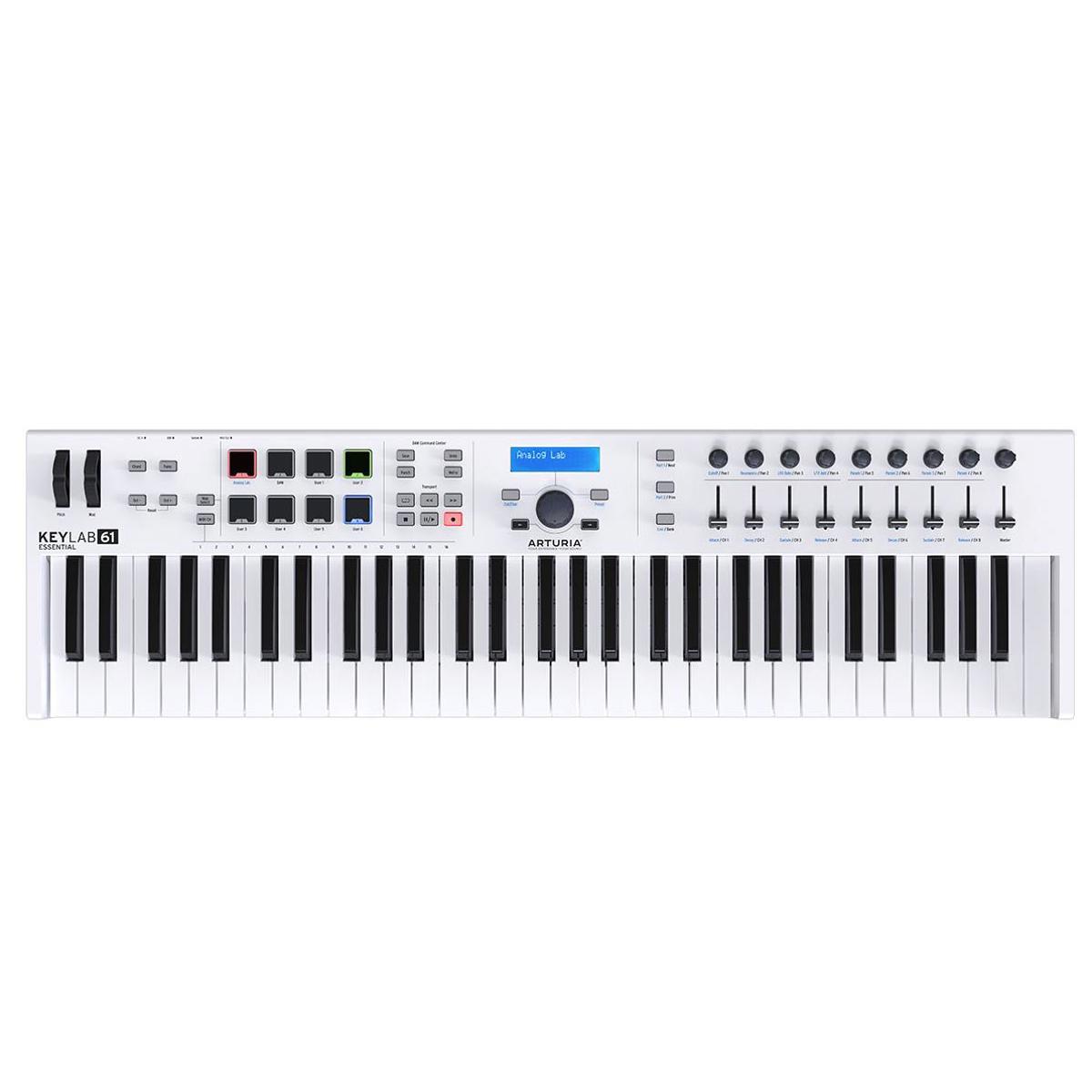 

Arturia KeyLab Essential 61 Universal MIDI Controller & Software, White