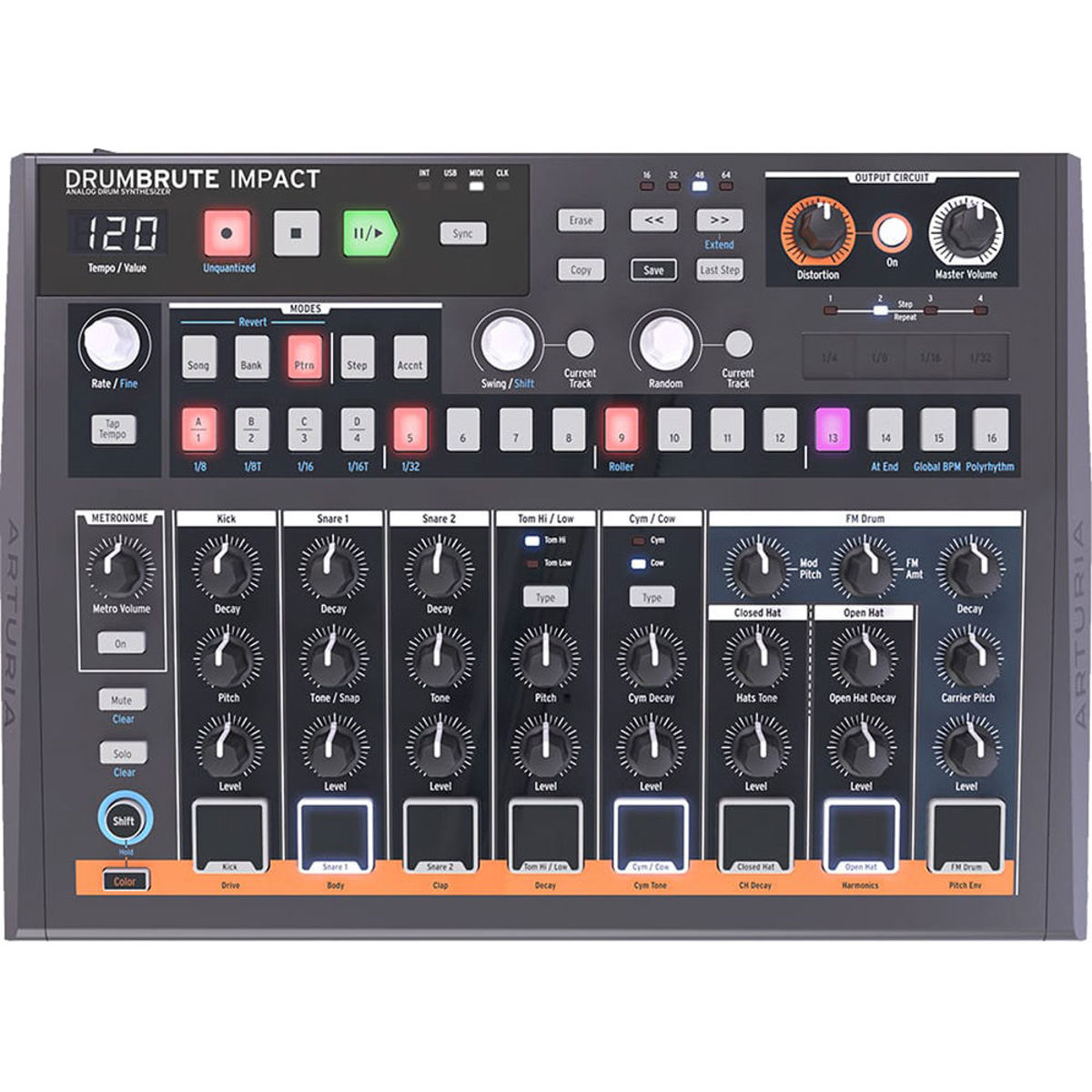 Image of Arturia DrumBrute Impact Analog Drum Machine