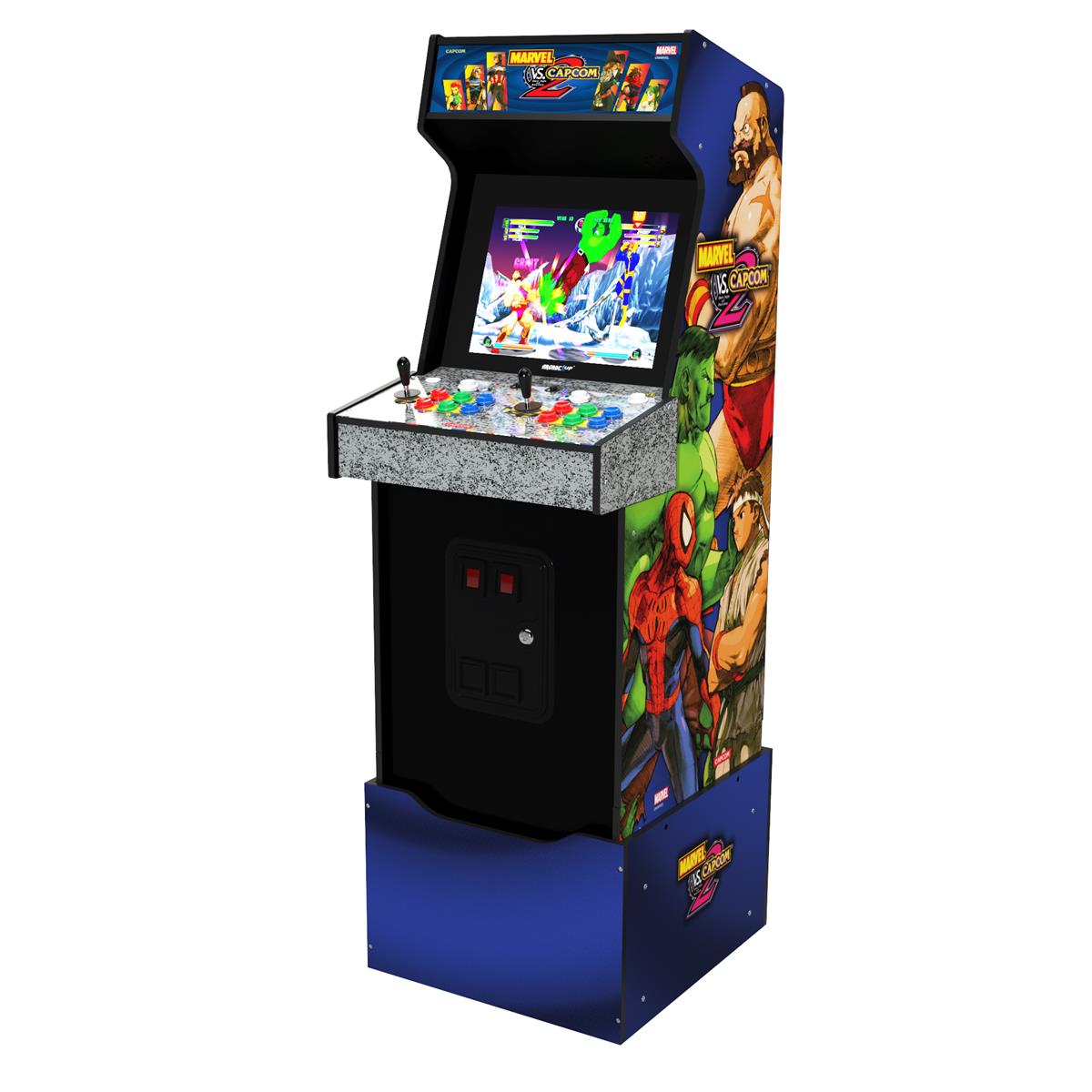 Image of Arcade1Up Marvel vs Capcom 2 Arcade Game Machine with Riser