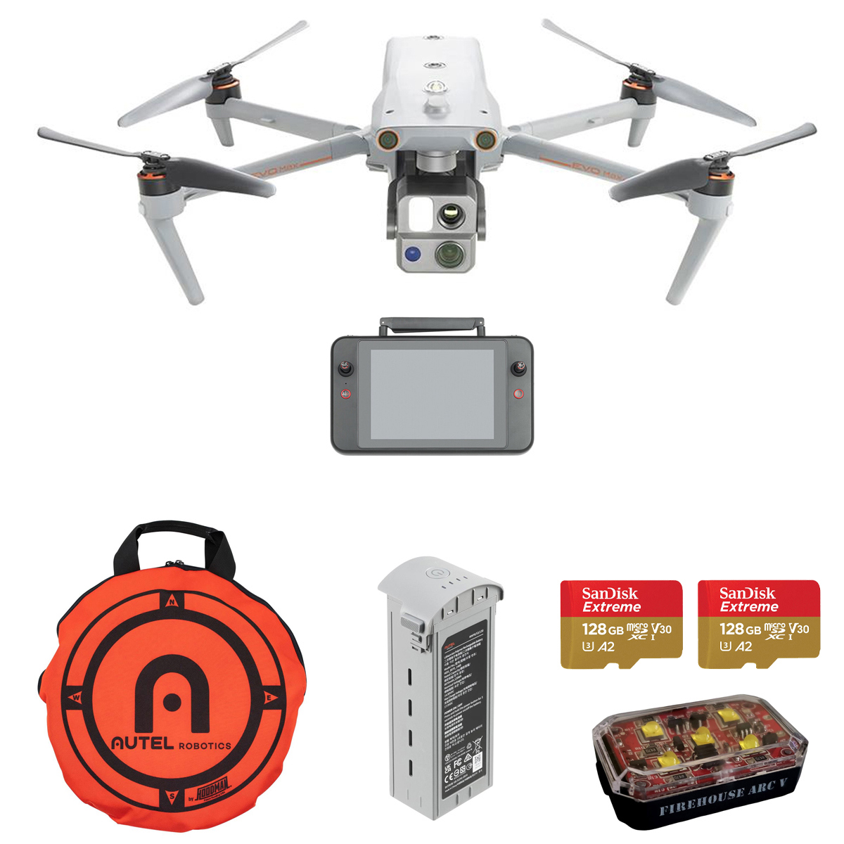 

Autel Robotics EVO Max 4T 8K Drone w/Smart Controller V3,2x microSD Card,Acc Kit