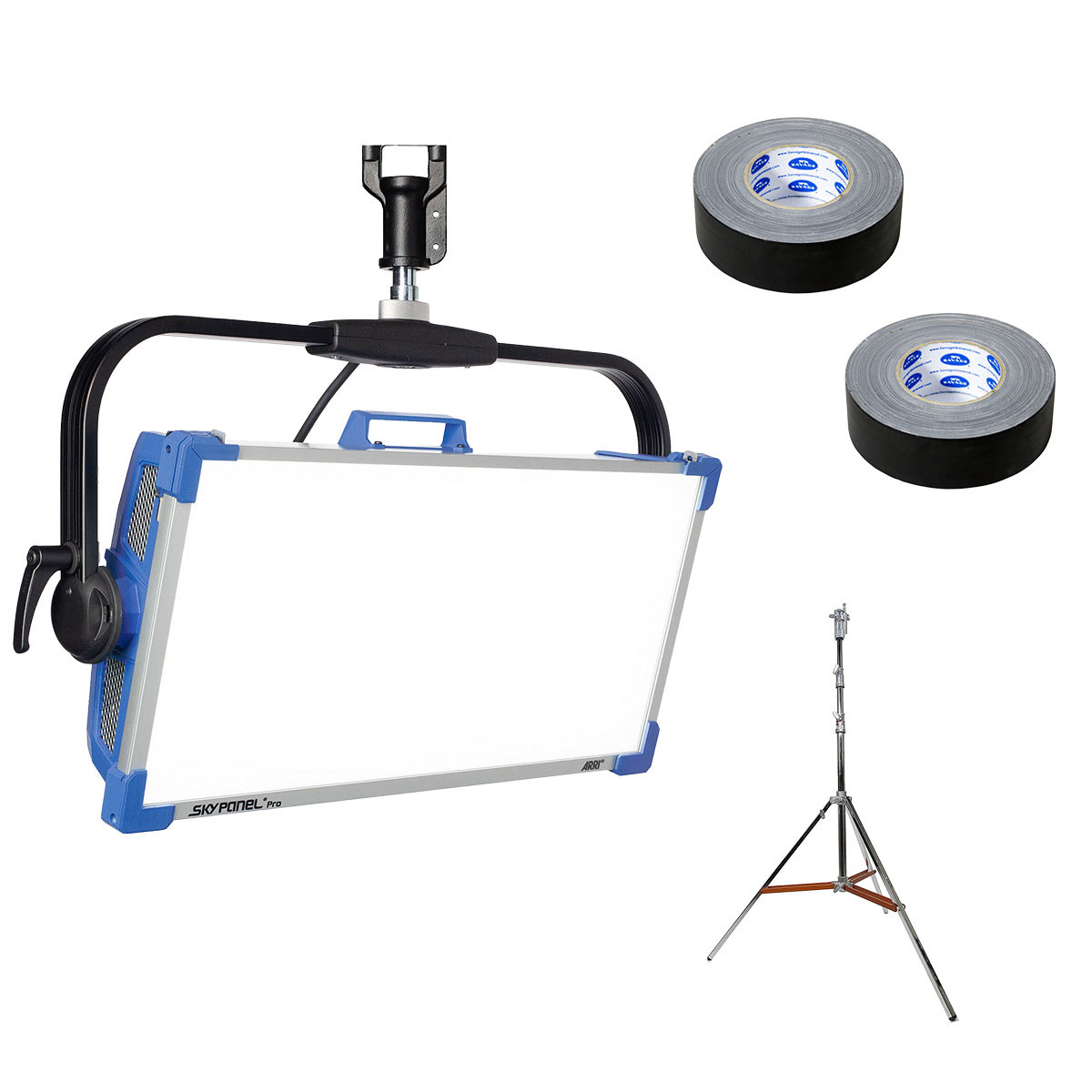 

ARRI SkyPanel S60 Pro 500W RGBW Soft Light Panel w/o Cable, Blue/Silver, w/Stand