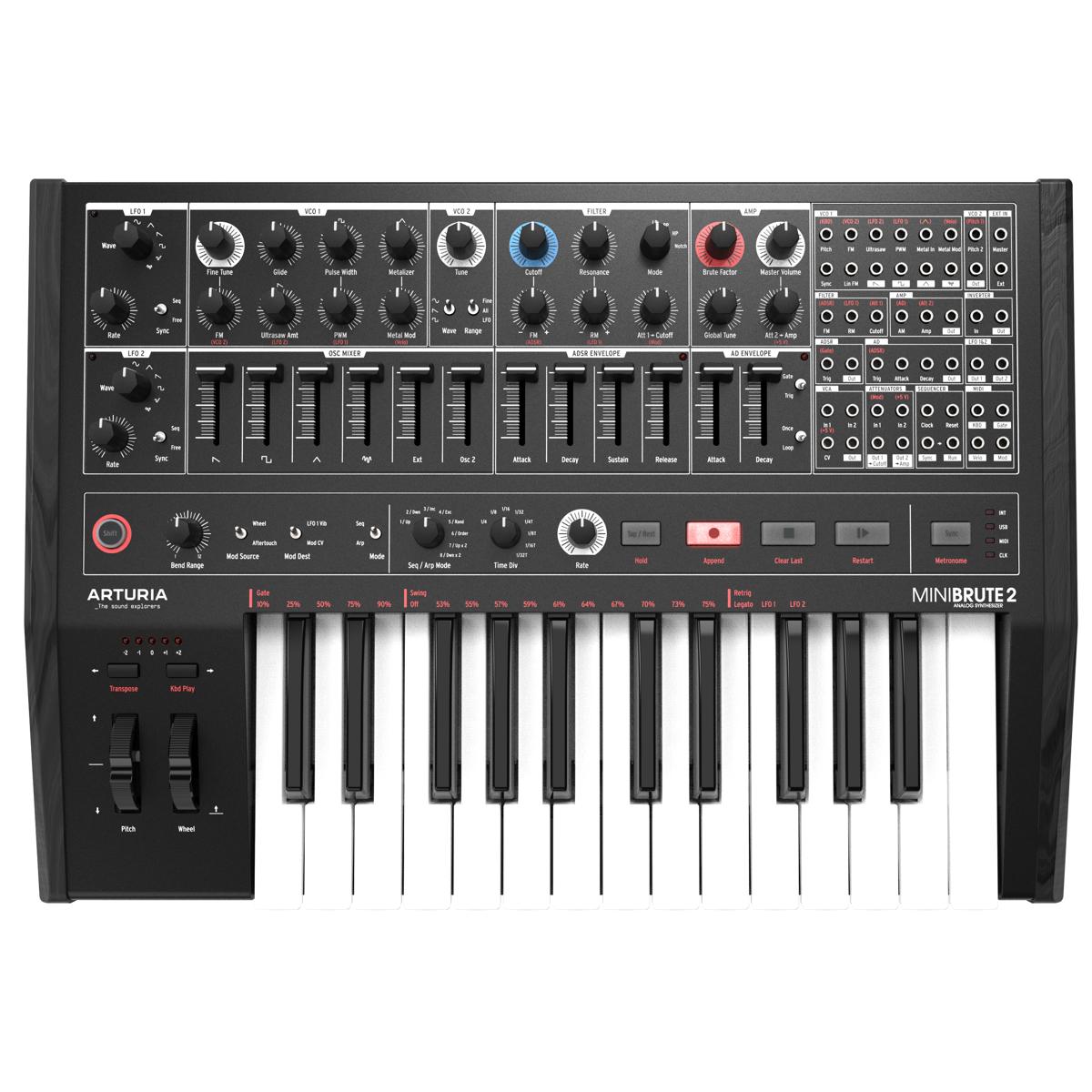 

Arturia MiniBrute 2 Noir Semi-Modular Black Edition Analog Synthesizer