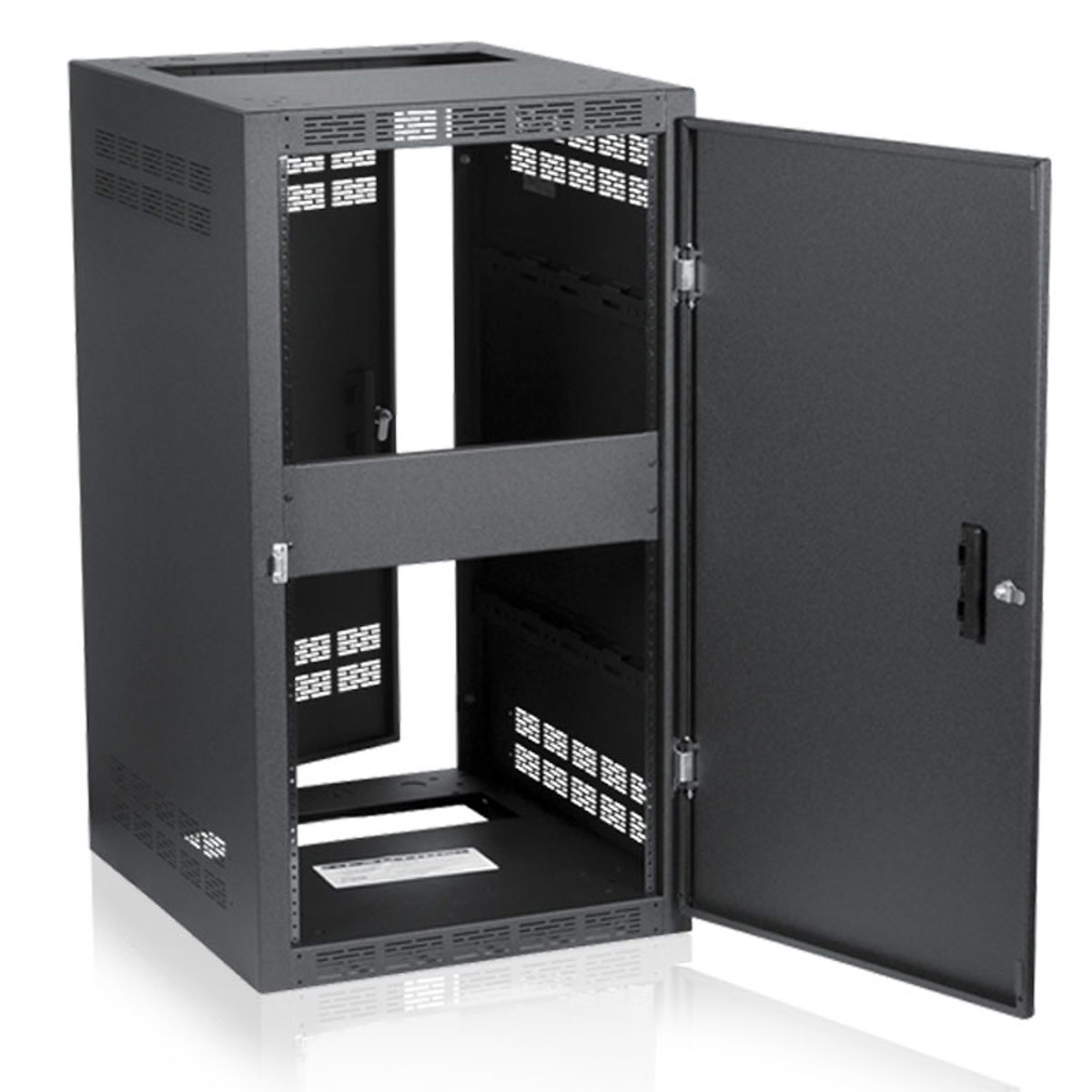 

Atlas Sound 224-25 Stand-Alone Floor Cabinet, Adjustable Rails, 25" Depth, 24RU