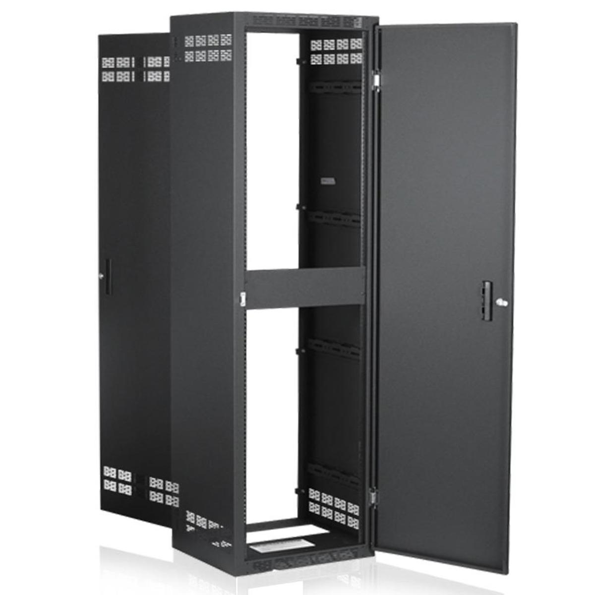 

Atlas Sound 235-25 Stand-Alone Floor Cabinet, Adjustable Rail, 25.5" Depth, 35RU