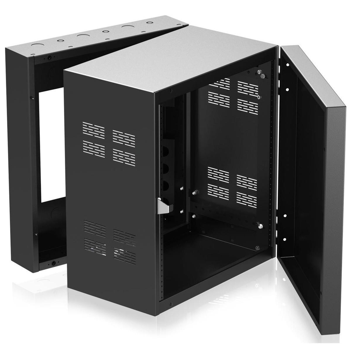 

Atlas Sound 312-12 Stand-Alone Wall Cabinet, Adjustable Rails, 12" Depth, 12RU