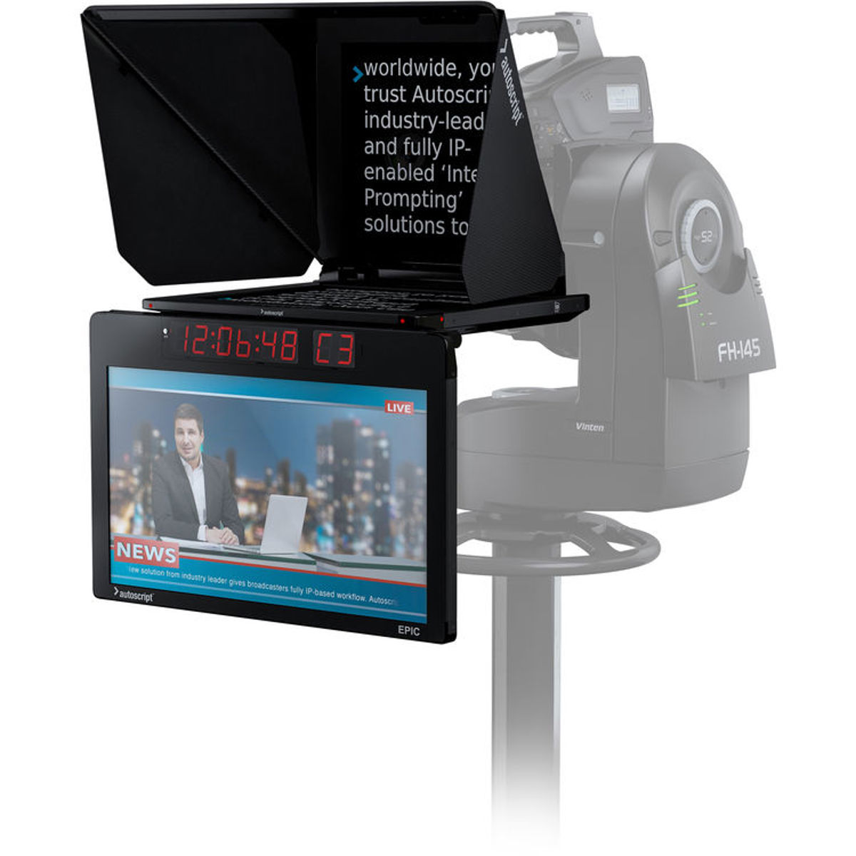 

Autoscript EPIC-IP On-Camera Package, 19" Prompt Monitor and 24" Talent Monitor