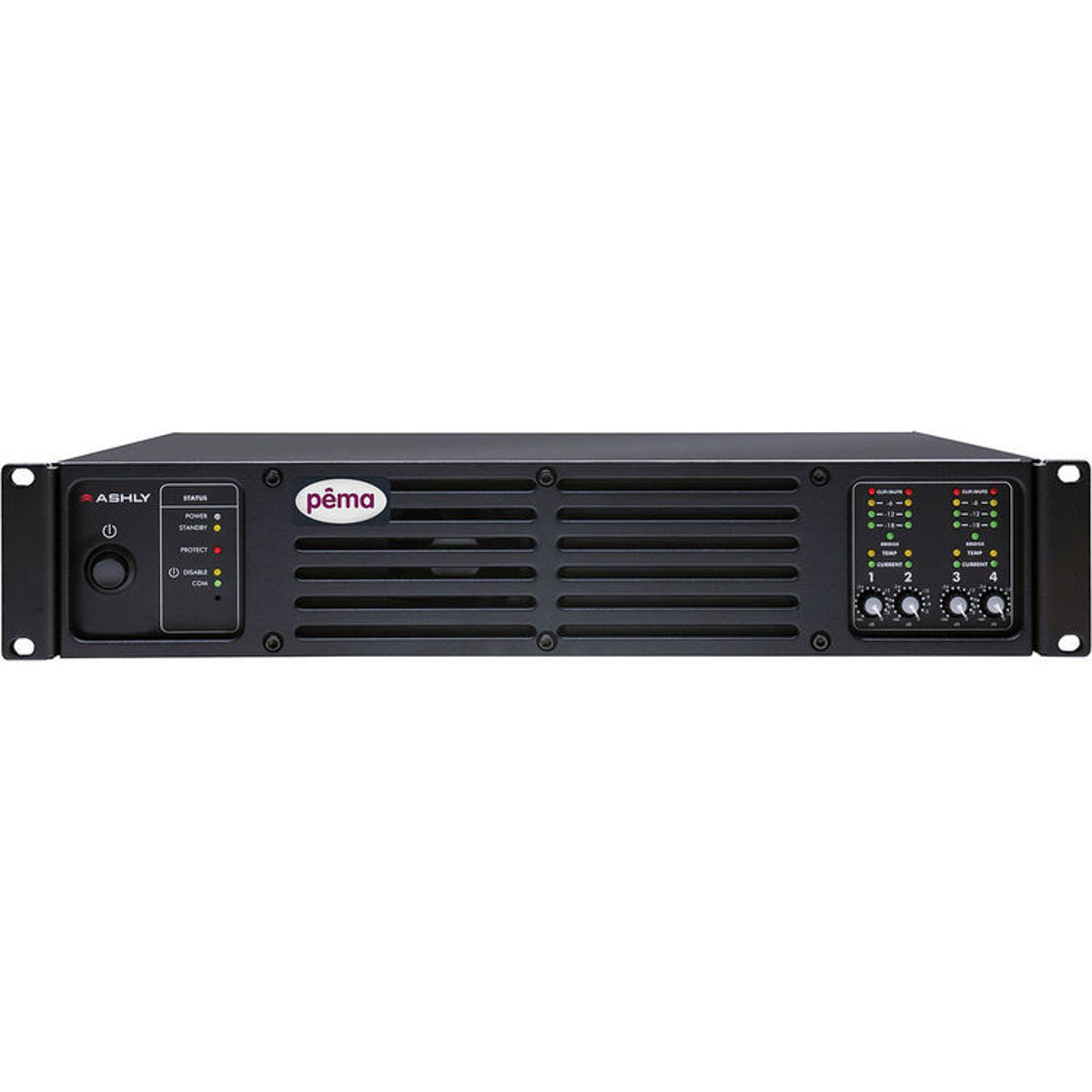 

Ashly PEMA 4125.70 4-Channel Amplifier, Protea DSP & CNM-2 CobraNet Option Card