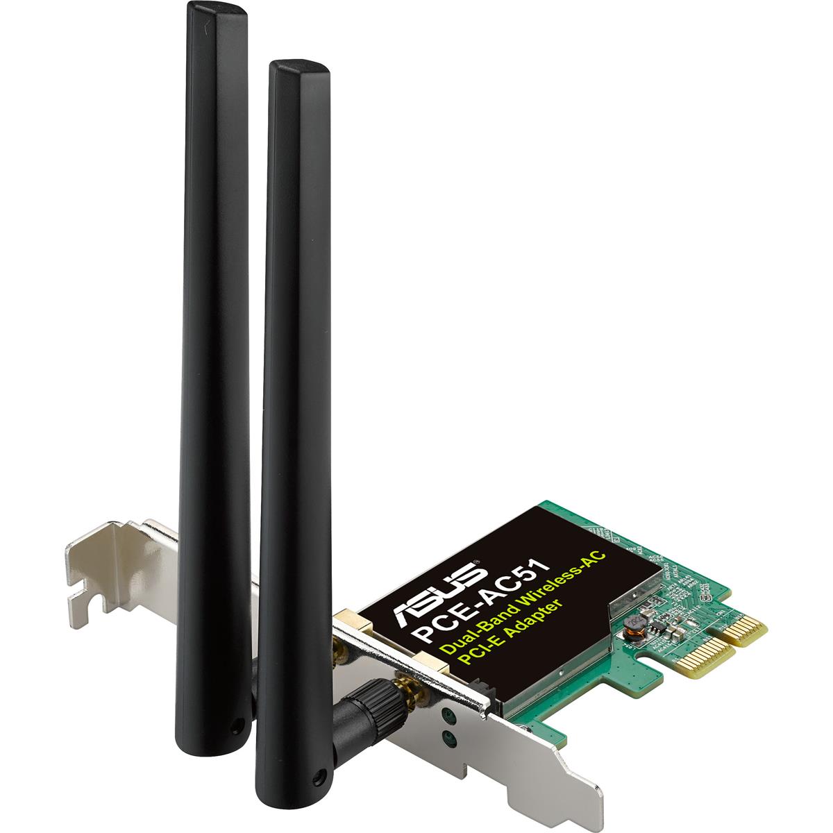Image of ASUS PCE-AC51 AC750 Dual-Band PCIe Wi-Fi Wireless Adapter Card